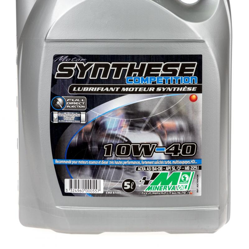 Minerva oil Huile moteur 4T Minerva Auto synthèse compétition 10w-40 5l