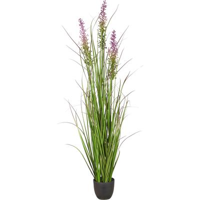 Kunstgras CREATIV GREEN "Grasbusch Pennisetum", grün, H:100cm, Obermaterial: 100% Kunststoff, Kunstpflanzen, mit dekorativen Blüten