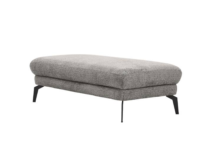 Repose-pieds capitonné 71 x 43 x 136cm Gris Tissu chenille Relana: Gris foncé