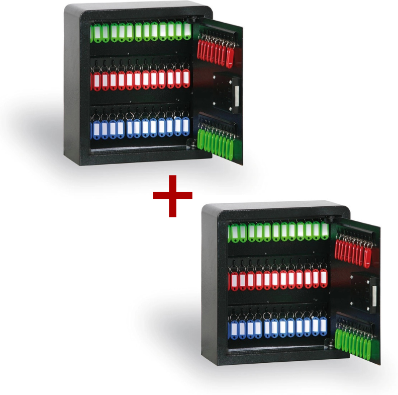 B2B Partner Schlüsseltresor mit mechanischem Schloss 1+1 GRATIS, für 76 Schlüssel