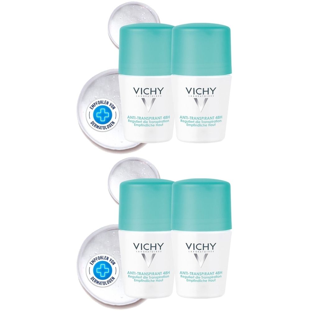 Vichy DEO Roll-on Antitranspirant 48h Doppelpack 2x 2x2x50 ml Roller