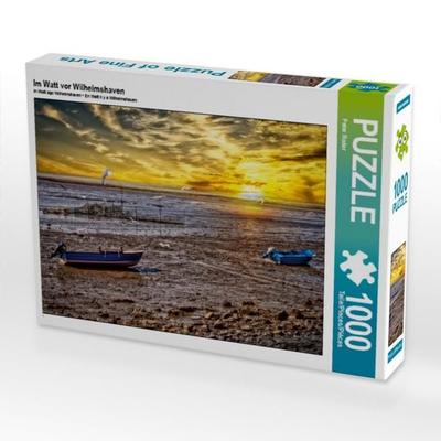 CALVENDO Puzzle Im Watt vor Wilhelmshaven | 1000 Teile Lege-Größe 64 × 48 cm Foto-Puzzle für glückliche Stunden