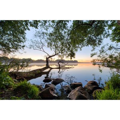 Fototapete PAPERMOON "Photo-Art KELLER, SEEBLICK", bunt, B:3,5m L:2,6m, Vlies, Tapeten