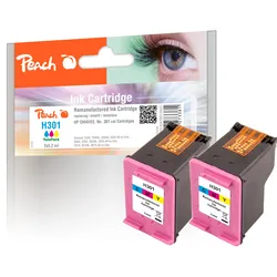 Peach Doppelpack Druckköpfe color kompatibel zu HP No. 301 c*2, CH562EE*2