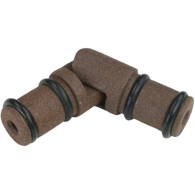 Gardinenbefestigungen Ersatzteile LIEDECO "Gelenkverbinder, Eckverbinder "Esperanca" für 16 mm Stangen" Gr. 1, braun (rostbraun), L:3,5cm Ø:1,6cm, Metall, Gardinenbefestigungen, Verbinder, Eckverbindung
