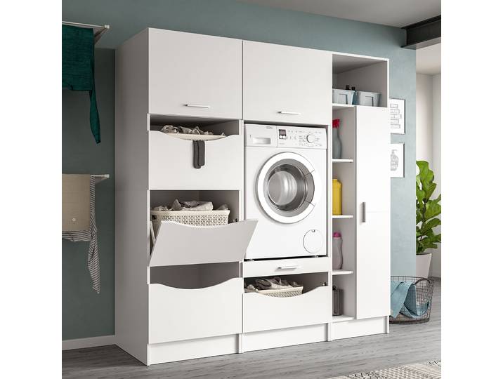 Kit de transformation pour lave-linge C 176 x 195 x 68cm Blanc/Blanc