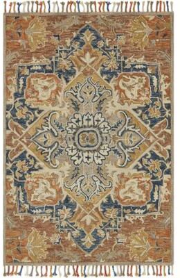 Alexander Home Sahara Rust Boho Hand-Hooked Wool Rug