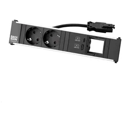 Bachmann, Steckdosenleiste, CONI 4-fach Steckdoseneinheit 2x Steckdose 1x USB A/C 1x CM (912.08730)