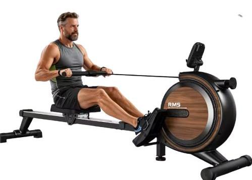 Rudergerät, LCD-Monitor, Magnetwiderstand, Maximales Benutzergewicht 150 kg, Bluetooth-Konnektivität, Ganzkörpertraining