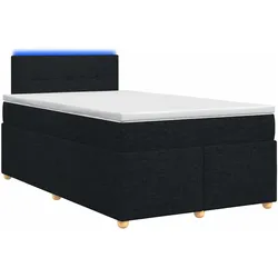vidaXL, Boxspringbett, Boxspringbett mit Matratze Schwarz 120 x 190 cm Stoff (120 x 190 cm)