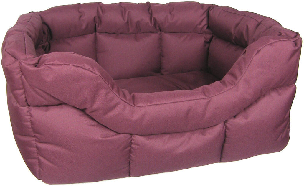 Archie & Oscar Decimus Pet Bed Burgundy Large (27 cm H x 75 cm W x 60 cm D)