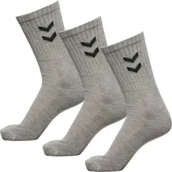 3er Pack hummel Basic Crew Sportsocken 2006 - grey melange 10 (36-40)