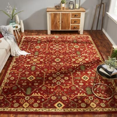 KALATY Empire Russet Red Wool Hand-tufted Area Rug