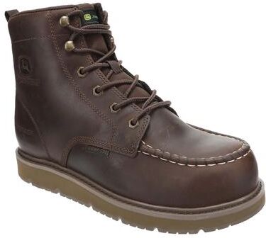 John Deere Built by Skechers Flex-Wedge Ranger-Wild Yew-256117 - Mens 7.5 Brown Boot Medium