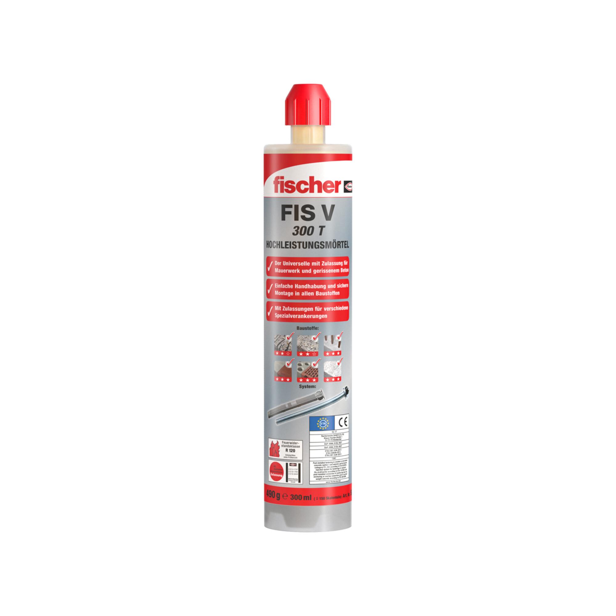 fischer FIS V 300 T Hochleistungsmörtel mit Statikmischer und Kartuschenpresse, 521376)
