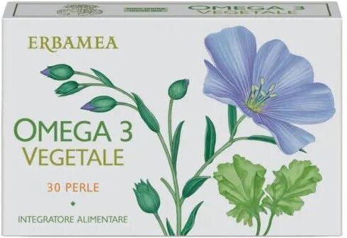 Erbamea Omega 3 Vegetale Integratore Benessere dell'Organismo 30 Capsule