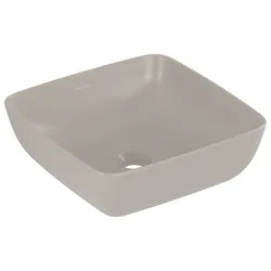 Villeroy & Boch Aufsatzwaschbecken Artis 417841 410x 410mm Quadrat ohne Überlauf Almond CeramicPlus 417841AM