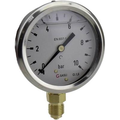 ICH Manometer 63R10.MGE Anschluss (Manometer): Unterseite 0 bis 10 bar Außengewinde 1/4' 1 St.