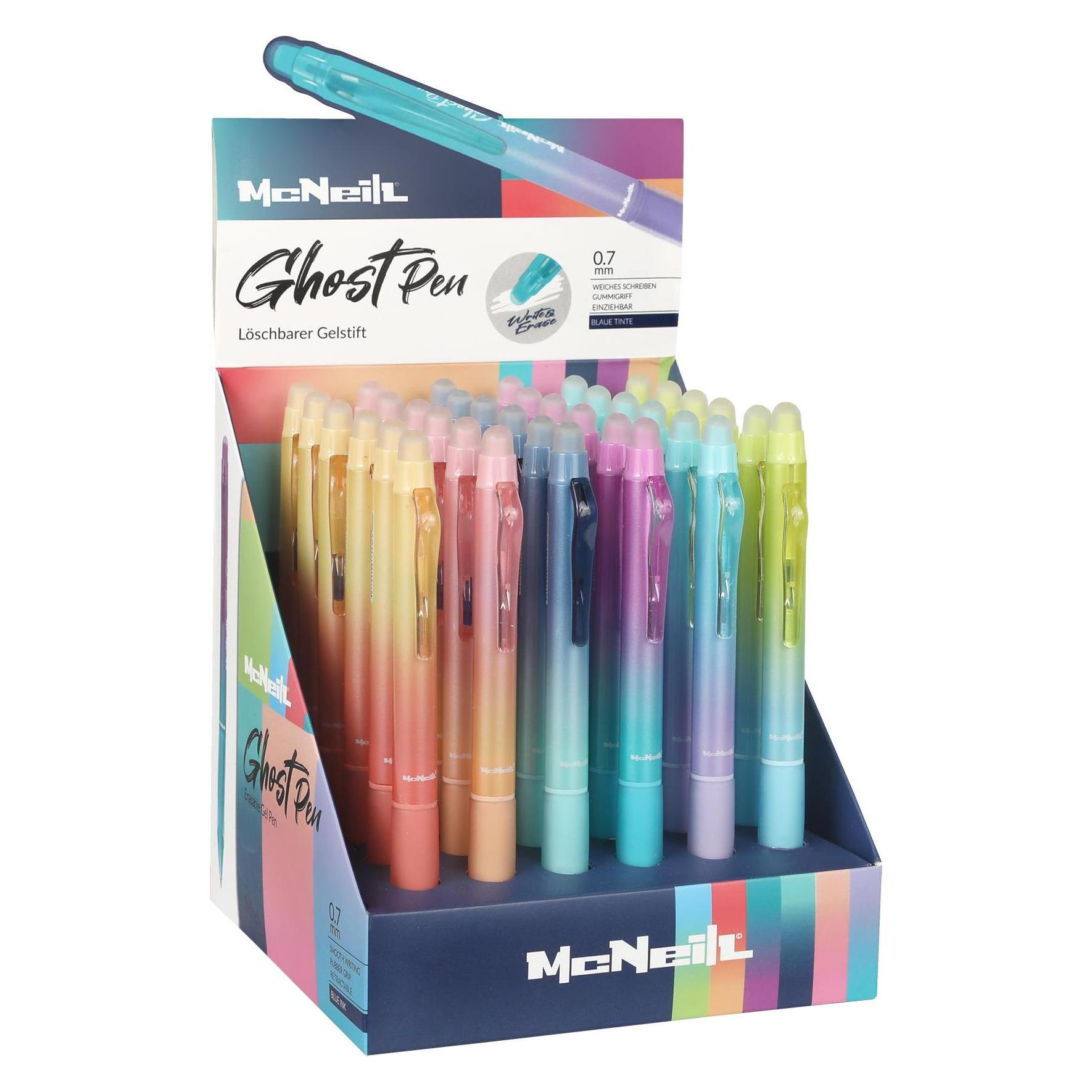 Mc Neill Pen with ink eraser, various colours, 0.7 mm (59615033)