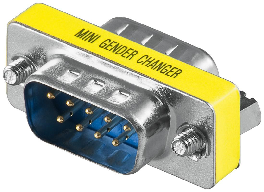 Goobay Gender Changer D-SUB/RS-232 9-polig geel