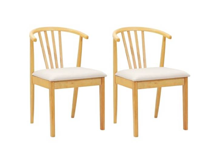 POUFGDR Esszimmerstuhl, 2-teilig, massives Gummibaumholz Bequemes Sitzkissen, stabiler Rahmen, vielseitig einsetzbar, pflegeleicht, zeitloser Vintage Stil