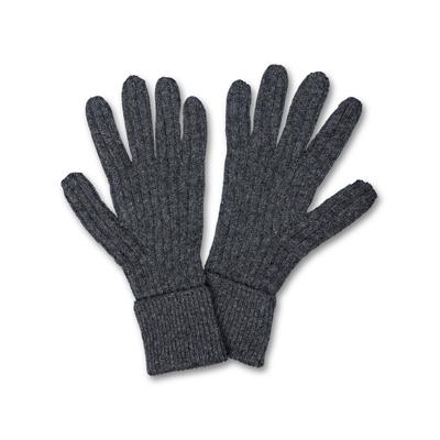 Strickhandschuhe FALKE "FALKE Handschuhe", Mädchen, Gr. M/L, grau (dunkelgrau (3970)), Handschuhe
