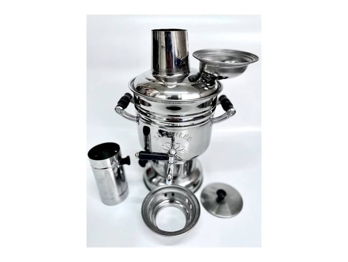 Samovar-Poêle en acier inoxydable, bouilloire, camping, bois, pierres, Eva, thé turc, brassage, maison, balcon, jardin, pique-nique, barbecue, outil