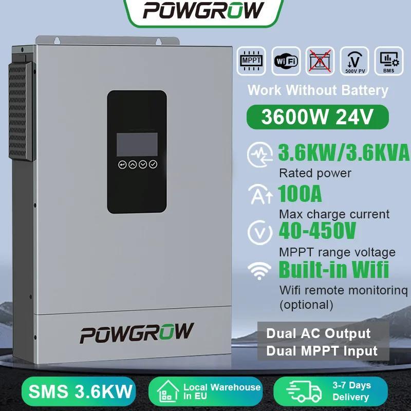 Hybrid-Solarwechselrichter, Dual-MPPT-Eingang, Echtzeitüberwachung, SMS-3.6KW-W