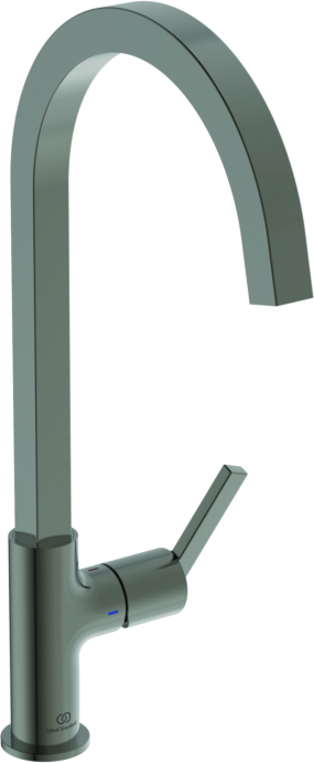 Ideal Standard Küchenarmatur BD411A5 magnetic grey, mit hohem eckigen Rohrauslauf
