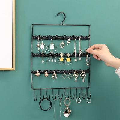 Wand-Ohrring-Schmuck-Organizer, Ohrring-Organizer, Hängehalter, Halsketten-Display-Ständer, Rack-Halter, Schmuck-Aufhänger