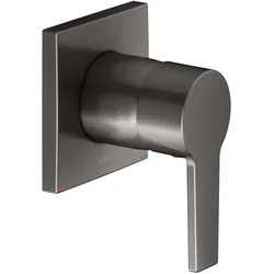 KEUCO EDITION 11 Einhebelmischer Unterputz, Rosettenform eckig, 51151350002, Farbe: Titanschwarz gebürstet