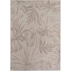 Küchenteppich Tropisch Robust Waschbar Strapazierfähig Terrasse Garten Beige 80x150 cm OEKO-TEX Gekettelt – VENTOUX von Kadima Design