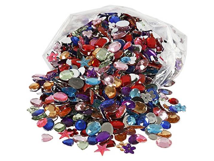 Strass steentjes, maat 10-15 mm, 1600asstd