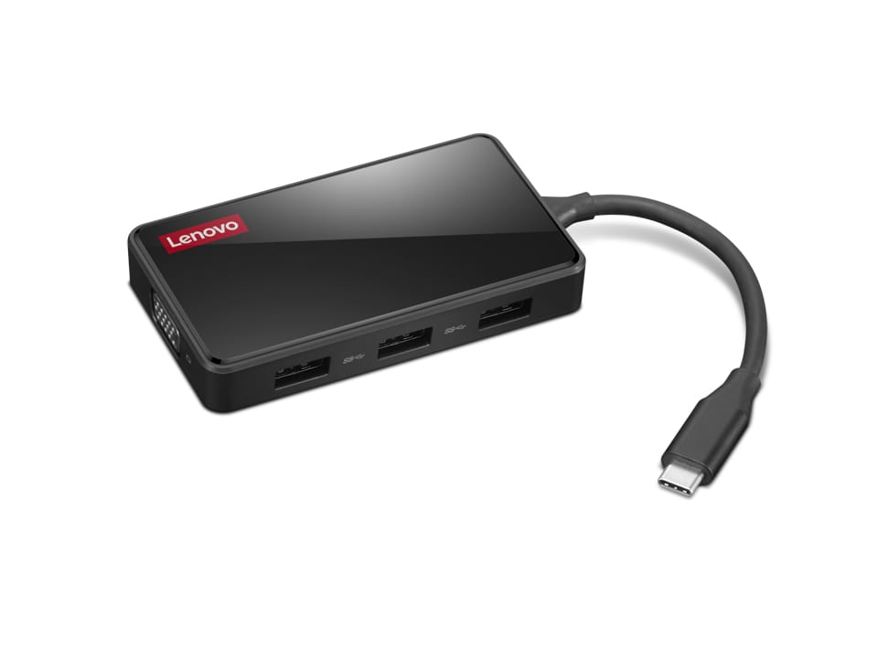 Lenovo 100 USB-C Travel Dock GX91M73945 USB 3.2 Gen 1 USB-C Schwarz