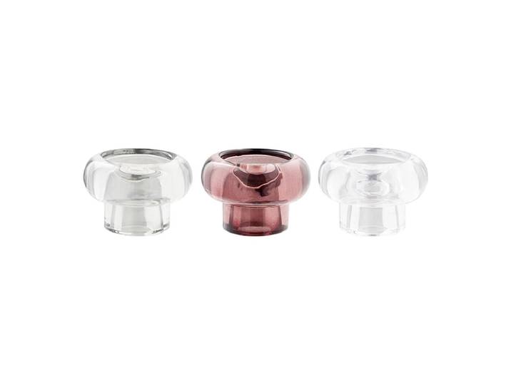 Windlichter-Set 7 cm x 5 cm Glas durchsichtig