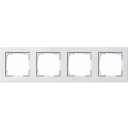 Gira E2 Rahmen, 4f, reinweiß, glänzend, Kunststoff, geeignet für Geräteeinbaukanal, Unterputzmontage, Thermoplast, 021429