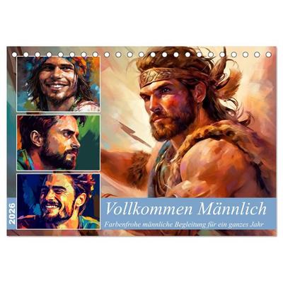 Vollkommen Männlich (Tischkalender 2026 DIN A5 quer), CALVENDO Monatskalender