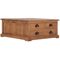 vidaXL Couchtisch 68 x 68 x 30 cm Teak Massivholz