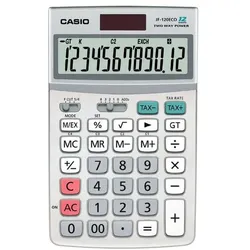 CASIO Tischrechner »JF-120eco« silber, 17.3x2.63x10.7 cm