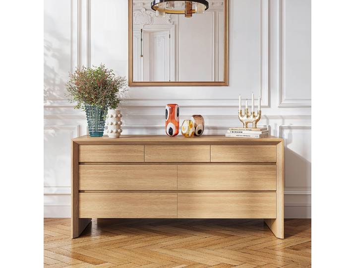 HABITAT - Commode 7 tiroirs en chêne - Naturel - Rafael