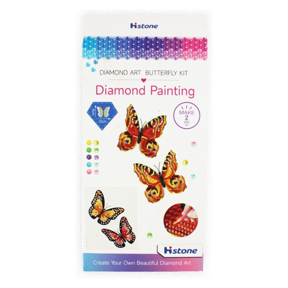 Magni PRACHT Diamond Painting Schmetterling mit Magnet rosa/orange 2 Stück (58523415)
