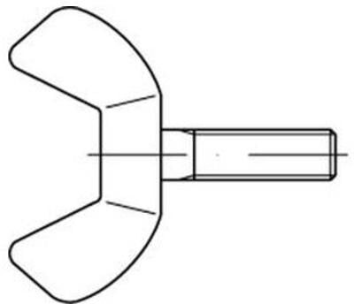 DIN 316 Flügelschraube amerikansiche Form M5x10 Edelstahl A2 blank ; Industrial Quality Supplies (003169200050010)