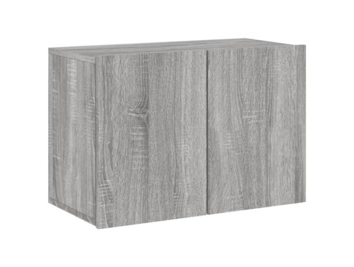 KUPTYERFG TV-Wandschrank Grau Sonoma 60x30x41 cm Hängendes TV Board Platzsparendes Lowboard für Wohnzimmer und Schlafzimmer mit kompaktem Stauraum aus robustem Holzwerkstoff.
