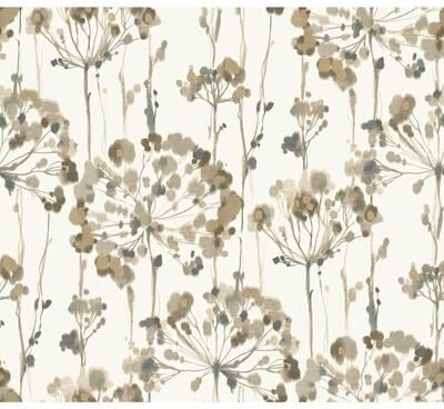 Candice Olson Flourish Taupe Metallic Wallpaper