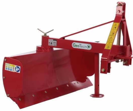 Niveleuse pour tracteur GeoTech DL120 à rotation lame 360° et Bras orientable
