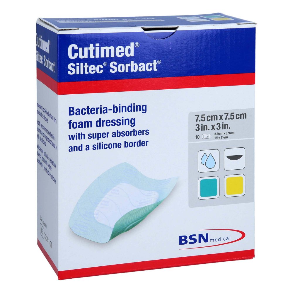 + Prisoma GmbH Cutimed Siltec Sorbact Pu-verb.7,5x7,5 cm 16595691