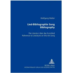 Lied-Bibliographie. Song Bibliography, Fachbücher von Wolfgang Walter
