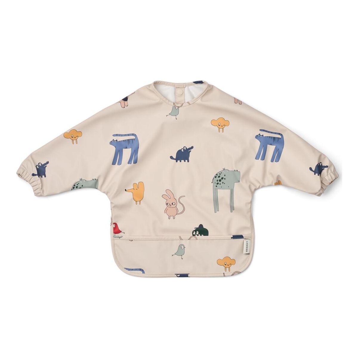Liewood Merle Printed Cape Bib imagine / sandy (2897) ONE SIZE LW18136-2897-ONE SIZE-CU