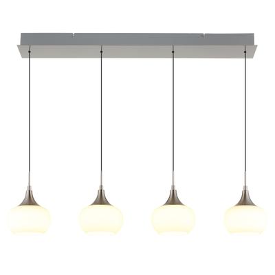 NOWA Hängeleuchte "LUI", weiß (nickel matt), 1, Ø 15cm H: 150cm, 1 Stk., Leuchten, LED-Hängeleuchte, dimmbar, Soft-Lift, elegant & funktional, Hängeleuchte