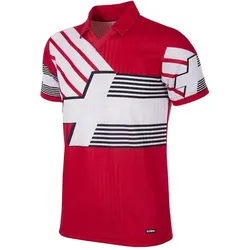 Copa Football, Herren, Fussballtrikot, Schweiz 1990 - 92 Retro (M), Rot